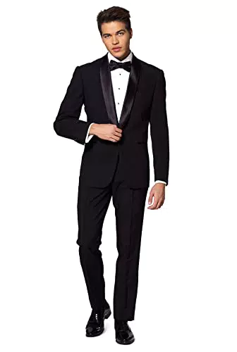 "OppoSuits Premium Smoking für Männer - Tailliertes Outfit - Schwarz"