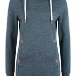 OXMO Vicky Hood Long Damen Kapuzenpullover Hoodie Pullover mit Kapuze