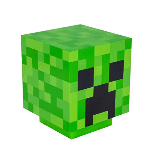 Paladone Minecraft Creeper Lichtfigur mit Zombie-Sounds - Tischlampe aus Kunststoff, Grün
