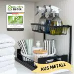Panteer Unter-Waschbecken-Regal aus Metall - Küchenorganizer mit großer Kapazität