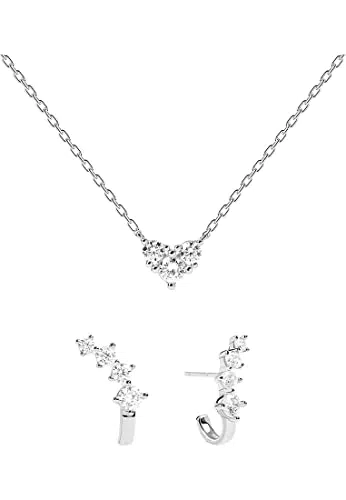 Schmuck-Set von PdPaola aus 925er Silber mit Kristallsteinen