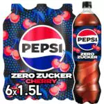 Pepsi Zero Zucker Cherry - Zuckerfreie koffeinhaltige Cola mit Kirschgeschmack