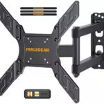 Perlegear TV Wandhalterung, Schwenkbare Neigbare TV Halterung für 26-60 Zoll Flach&Curved Fernseher bis zu 45Kg