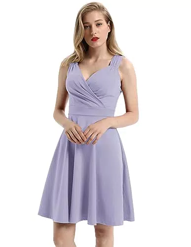 50s Kleider Rockabilly Vintage Retro Kleid cocktailkleider weiß a Linie Kleider CL698-7 L