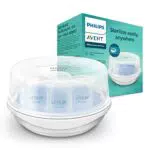 Philips Avent SCF281/02 Mikrowellen Sterilisator, Dampf-Sterilisator für bis zu 4 Babyflaschen