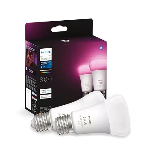 Philips Hue White & Color Ambiance E27 LED Leuchten 2-er Pack