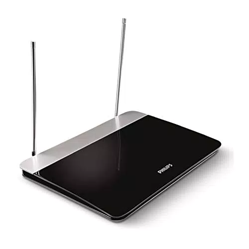Philips Digital Indoor DVB-T Antenne - HDTV/UHF/VHF/UKW - Schwarz/Silber