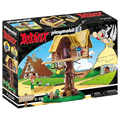PLAYMOBIL Asterix 71016 Troubadix mit Baumhaus, Spielzeug für Kinder ab 5 Jahren