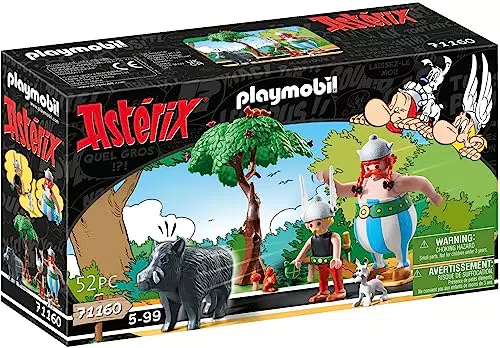 PLAYMOBIL Asterix 71160 Wildschweinjagd, Mit kippbarem Baum