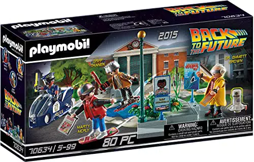 PLAYMOBIL Adventskalender 2021-70574 Back to The Future mit Sammelfiguren und Zubehörteilen der Science-Fiction-Triologie hinter jedem Türchen