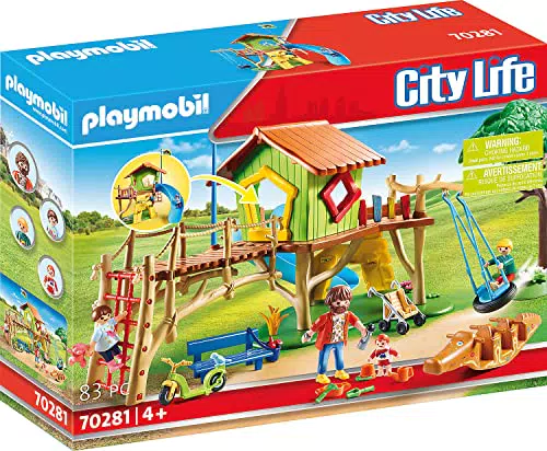 PLAYMOBIL City Life Abenteuerspielplatz mit Kletterwand, Schaukel und Rutsche