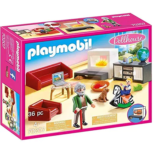 PLAYMOBIL Dollhouse Gemütliches Wohnzimmer mit Lichteffekt