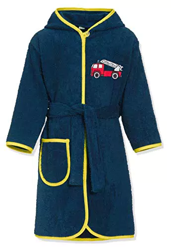 Playshoes Jungen Frottee-Bademantel Feuerwehr 349914
