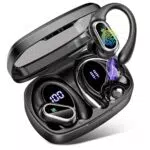 Poounur Bluetooth Kopfhörer Sport, 2023 Kopfhörer Kabellos Bluetooth 5.3 Tiefer Bass