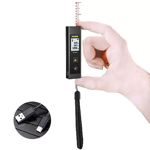 POPOMAN Laser Entfernungsmesser 30M, Laser Messgerät Digital mit LCD Hintergrundbeleuchtung