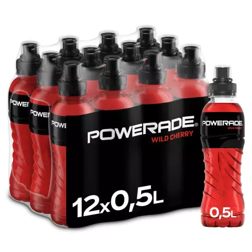 Powerade Sports Kirsch-Geschmack mit Elektrolyten in Einweg Flaschen