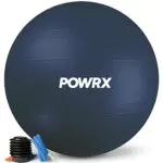 POWRX Gymnastikball Sitzball Anti-Burst inkl. Pumpe und Workout