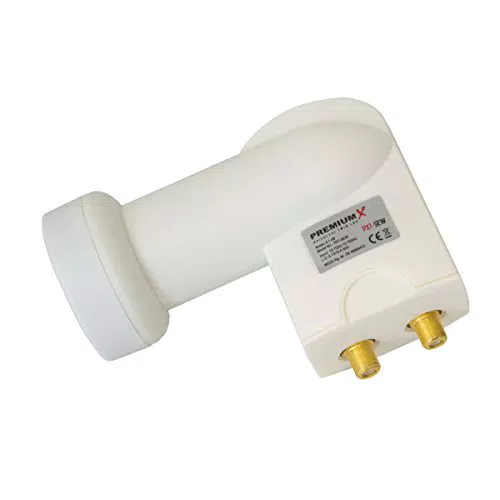 Premium X Twin LNB Digital SAT für 2 Teilnehmer Weiß 2-Fach Satelliten Empfangskopf 0