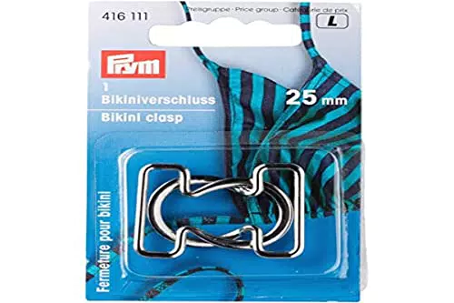 "Prym Bikini- und Gürtelverschluss MET 25 mm in Silber"