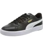 PUMA Unisex Serve Pro Sneaker, Black Black White Team Gold