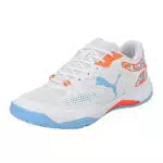 PUMA Unisex Solarcourt RCT Tennisschuh, White Black Team Light Blue