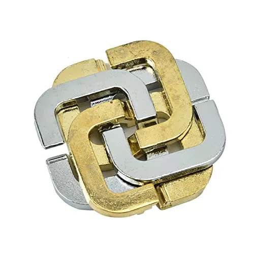 Puzzle Lock Pädagogisches Spielzeug, Metalldraht Puzzle Set Rätsel IQ Test Entflechtung Entsperren Interlock-Spiel Zaubertrick Vierblättriges Kleesperre für Parteibevorzugung Erwachsen