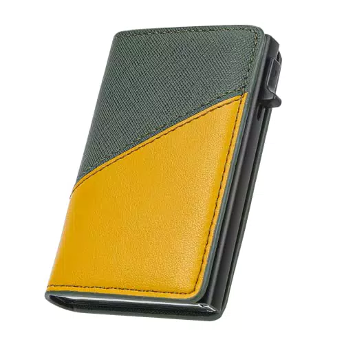QIMIN Premium Slim Wallet Kartenetui mit RFID-Schutz für Herren & Damen Kreditkartenetui mit Geldklammer Mini Geldbörse Kartenhalter Portmonee Geldbeutel schönes Geschenk für Männer & Frauen