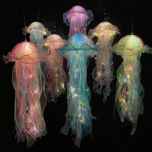 Quallen-Hängelampe, Quallen Laternen, Tragbare Quallen Lampe