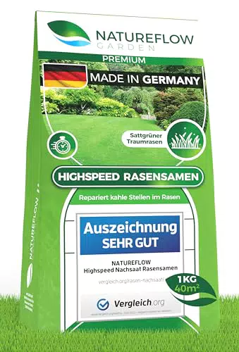 Rasensamen TEST SEHR GUT - Rasen Nachsaat schnellkeimend aus Deutschland