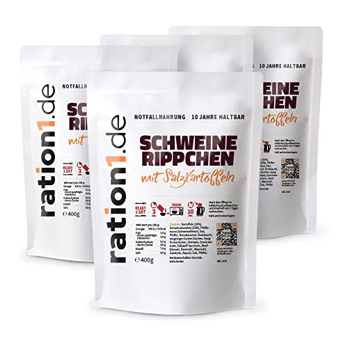 Schweinerippchen mit Salzkartoffeln - Fertiggericht im Beutel, laktosefrei & glutenfrei