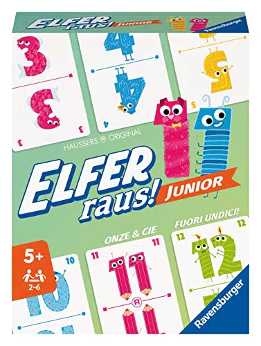 Ravensburger - 20947 Elfer Raus! Junior - Kartenspiel 2 - 6 Spieler