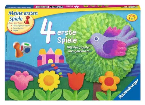 Ravensburger 21417 - 4 erste Spiele - Spielesammlung für die Kleinen - Spiele für Kinder ab 3 Jahren