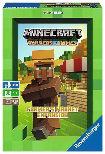 Ravensburger 26869 - Minecraft Builders & Biomes Farmers Market Expansion - Erweiterung zum Brettspiel Minecraft Builders & Biomes