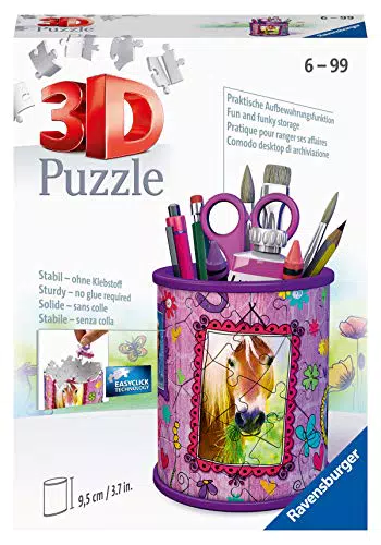 Ravensburger 3D Puzzle - Utensilo Pferde für Tier-Fans ab 6 Jahren