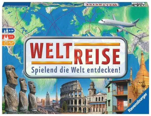Ravensburger Familienspiel 26888 - Weltreise - Familienklassiker ab 8 Jahren - Gesellschaftsspiel