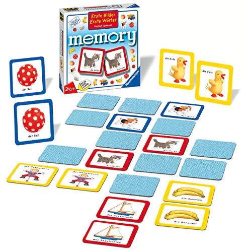 Ravensburger Erste Bilder - Erste Wörter Memory mit Motiven aus Kinderbuch von Helmut Spannner - Spielzeug ab 2 Jahren.