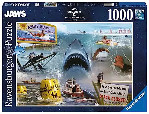 Ravensburger Puzzle - Jaws - Universal VAULT Puzzle für Erwachsene und Kinder ab 14 Jahren