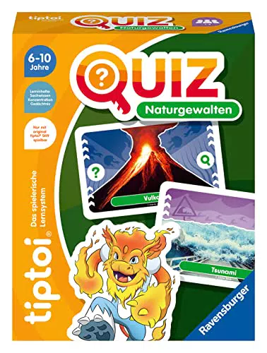 Ravensburger tiptoi 00167 Quiz Naturgewalten, Quizspiel für Kinder ab 6 Jahren