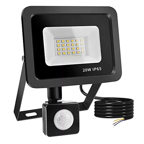 LED Strahler mit Bewegungsmelder für Garten und Garage - Superhell und Wasserdicht