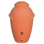 Aquacan Regenwasserfass 360L aus Kunststoff in Terrakotta - 80 x 72 x 120 cm