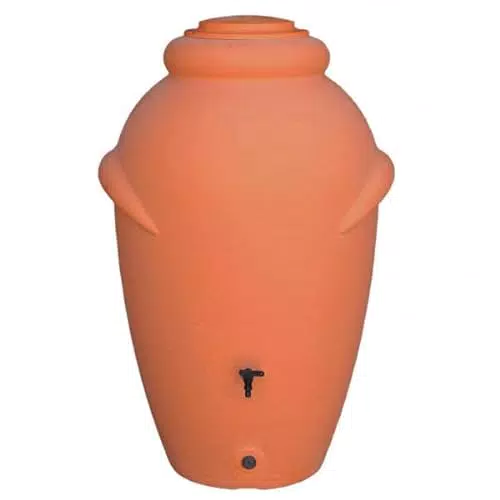 Aquacan Regenwasserfass 360L aus Kunststoff in Terrakotta - 80 x 72 x 120 cm