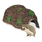 Relaxdays Igelhaus, Stroh, Igelhotel ohne Boden, Winterquartier für Igel im Garten