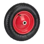Relaxdays Schubkarrenrad 3.50-8 Luftreifen mit Stahlfelge bis 100 kg - Schwarz/Rot