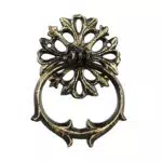 Relaxdays, schwarz/bronze Türklopfer antik, Anschlagring für Haustür