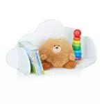 Wolke Wandregal für Kinderzimmer aus MDF - Deko Regal für Bücher - Weiß