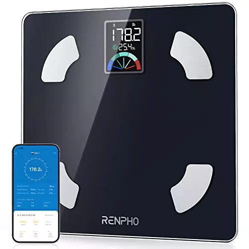 RENPHO Körperanalysewaage mit Bluetooth und App - Digitalwaage mit 13 Messwerten