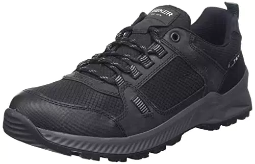 Rieker Herren B3200 Schnürhalbschuhe, schwarz