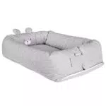 Babylounge Wickelauflage mit Bärengesicht Sammy - Grau