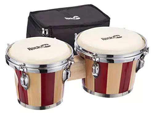 RockJam Bongo Set mit Tasche und Stimmenschlüssel