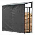 RS Trade Wetterschutz für Kaminholzregal XXL 185 x 70 x 185 cm 100% Aluminium ; Outdoor; Feuerholzregal; Kaminholzlager mit Dach